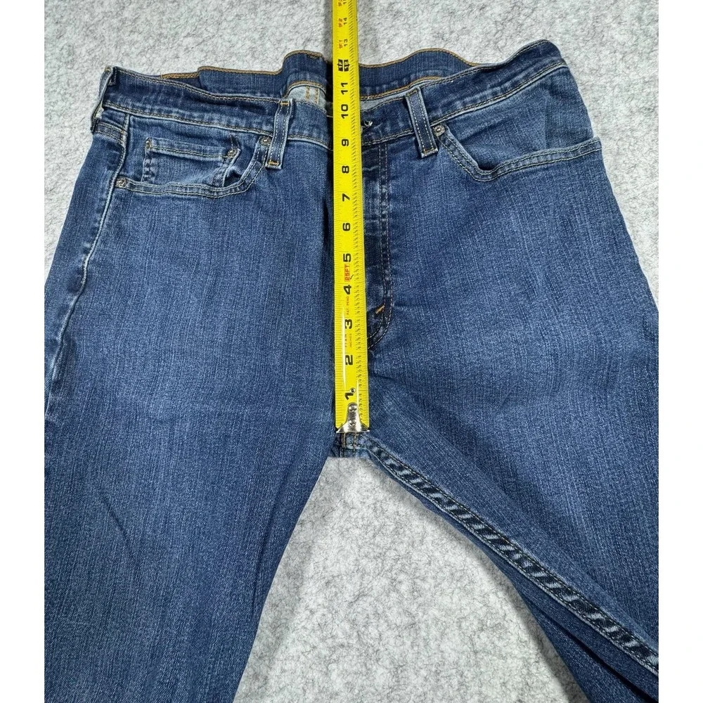 Levis 513 Jeans Mens 34x32 Blue Slim Straight Stretch Denim Medium Wash Pants